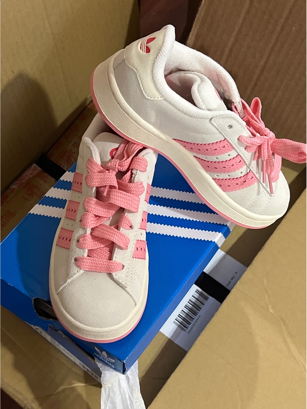 Adidas CAMPUS 00S SHOES girls sneakers pink , 1.5y